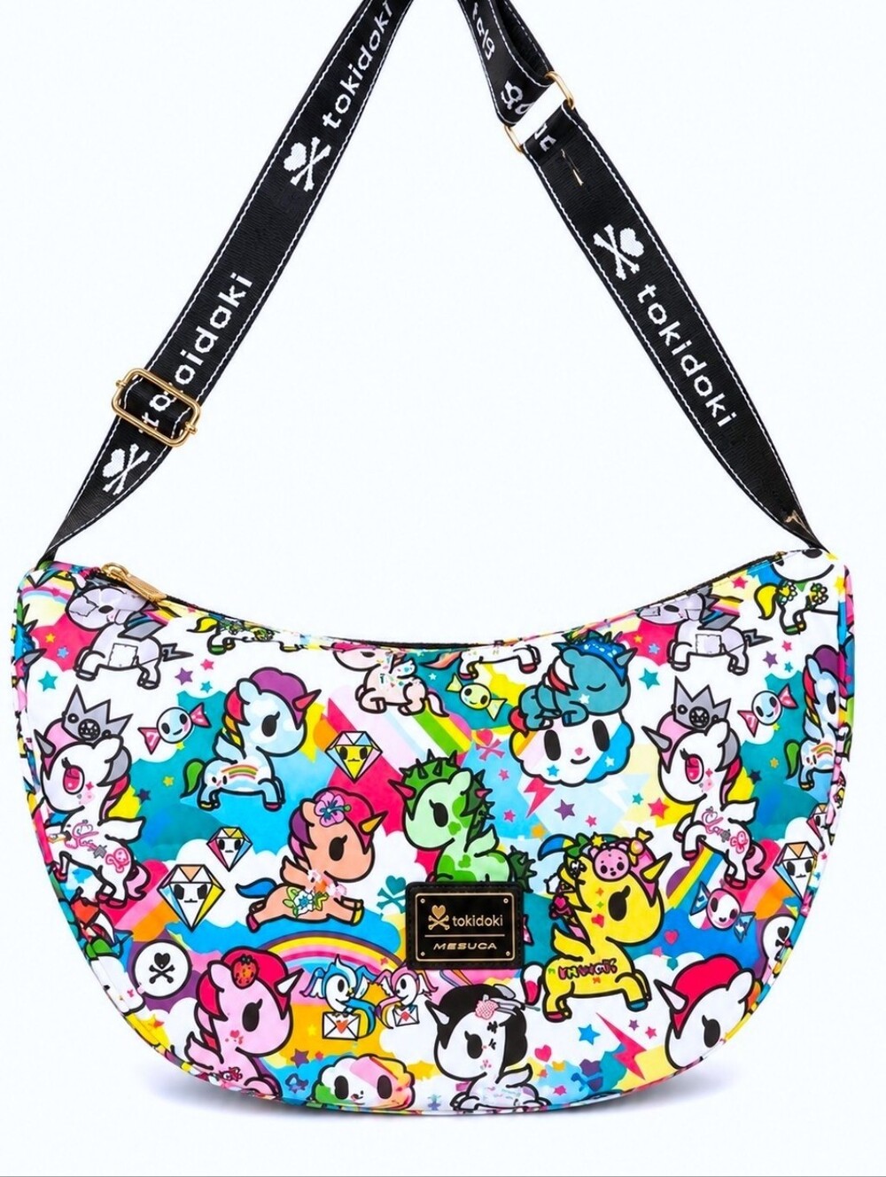 TOKIDOKI UNICORNO Cresent Hobo Harajuku Streetwear Multi Colored BAG